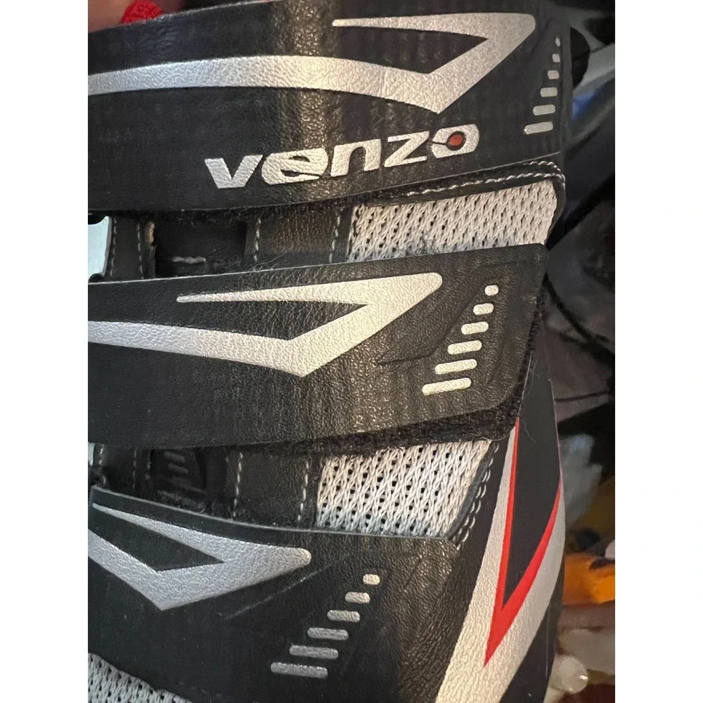 Venzo MX Men's Bicycle Bike Shoes Size 10 Multicolor Three Strap Adjustable NWOT